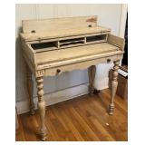 Antique Painted Pine Drop Front Secretary Desk w/