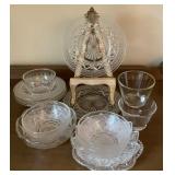 Vintage Clear Pressed Glass Serving & Dessert