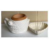 Vintage Japanese Swan Planter And Irish Heart