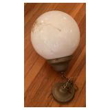 Vintage Schoolhouse Style Milk Glass Globe Large
