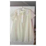 Vintage Shadowline Petite Sheer Yellow Nylon
