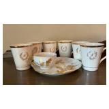 6 Vintage Enoch Wedgwood Golden Ware England &