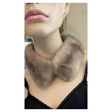Vintage Silver Blue Mink Fur Stole Collar Wrap ï¿½