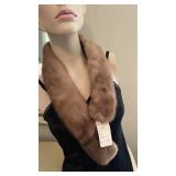 Vintage Natural American Mink Fur Stole Wrap with