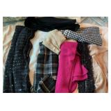 9 Designer Scarf & Wrap Lot ï¿½ DKNY Sequin Knit,