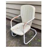 Vintage Mid-Century Metal Rocking Lawn Chair with