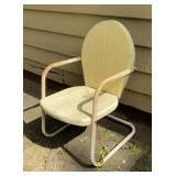 Vintage Mid-Century Clamback Metal Lawn Chair