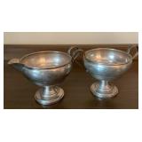 Vintage Sterling Silver sugar bowl & creamer set