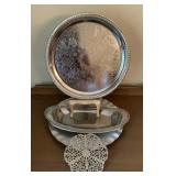 Vintage Irvinware 2 round 12 inch chromeware