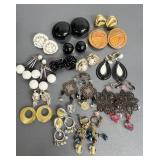 Vintage Clip-On Earrings Lot ï¿½ Enamel, Beaded