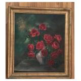 Vintage Original Floral Still Life Oil Painting