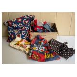 Vintage Handmade Fabric Bags, Bonnet, Felt Craft