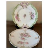 Antique Hand-Painted Porcelain Reticulated
