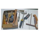 Mixed Hand Tools & Shop Supplies Lot w/ Hammer,