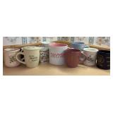 10 Coffee cups. Momï¿½ Mug ï¿½ Pink heart-shaped