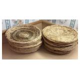 15 Handwoven Wicker Bread Baskets, Round Serving