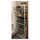 Elfa White Wire Closet Organizer Storage Tower