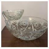 Vintage Prescut Anchor Hocking Glass Chip & Dip