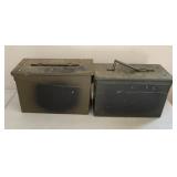Pair of Military-Style Steel Ammunition Storage