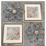 Framed Bird & Butterfly Wall Dï¿½cor ï¿½ Floral