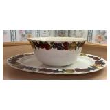 HOME Fruit Harvest Pattern Ceramic Serving Bowl &