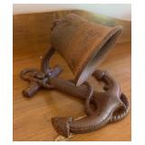 Vintage Cast Iron Nautical Anchor Dinner Bell ï¿½