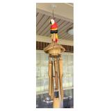 Tropical Parrot Bamboo Wind Chime ï¿½ Handcrafted