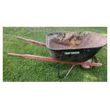True Temper Steel Wheelbarrow with Hardwood