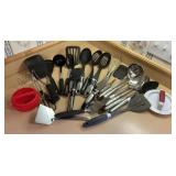 25 Piece assorted kitchen utensils. Brands, Xoxo.