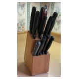 Wood Knife Block Set with assorted 12 piece kings