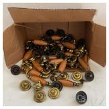 Lot of Vintage Brass & Wood Cabinet Pulls, Drawer