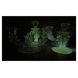 4 Vintage Fostoria Navarre Floral Etched