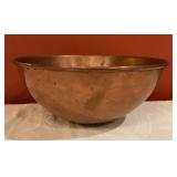Vintage Copper Mixing Bowl With Hanging Ring,
