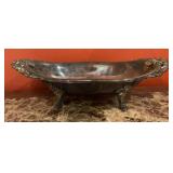 Vintage Silverplate Footed Oval Centerpiece Bowl