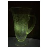 Vintage Fostoria Navarre Etched Crystal Pitcher