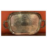 Vintage Silverplate Rectangular Serving Tray with