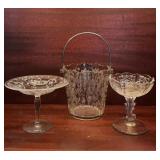 Cambridge Glass Rosepoint Crystal Clear Handled