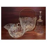 Fostoria Navarre Ice Bucket, Creamer & Sugar, &