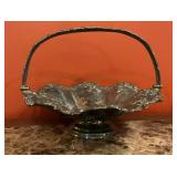 Antique Silverplate Brides Basket with Engraved