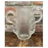 Art Deco Style Frosted Glass Ram Head Double