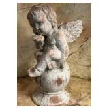 Antique Style Cherub Angel Garden Statue,