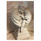 Monumental Sleeping Cherub Angel Sculpture,