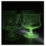 4 Antique Cambridge Rosepoint Seafood Cocktail