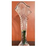 Adam Jablonski Signed Art Glass Vase, Polish