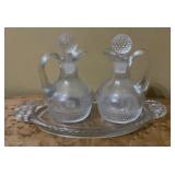 Vintage Miller & Duncan Teardrop Oil and Vinegar