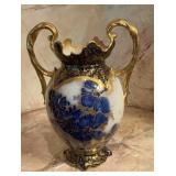 Vintage Art Nouveau Porcelain Double Handle Vase