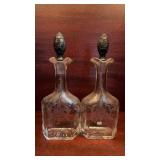 Pair Vintage Fostoria Navarre Etched Glass