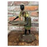 Orientalist Cold Painted Spelter Figural Card