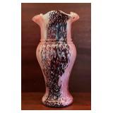 Antique Victorian Bohemian Pink Cased Spatter