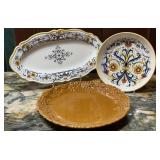 Three-Piece Decorative Serving Platter Lot ï¿½ Nova